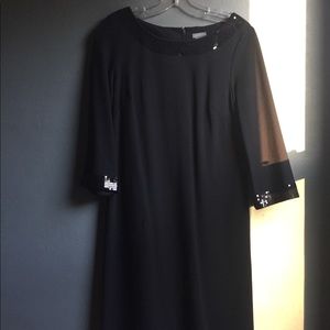 Ann Taylor Black cocktail dress w/ sequin trim